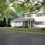 Interior 3D rendering showing modern living space design