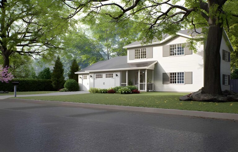 Interior 3D rendering showing modern living space design